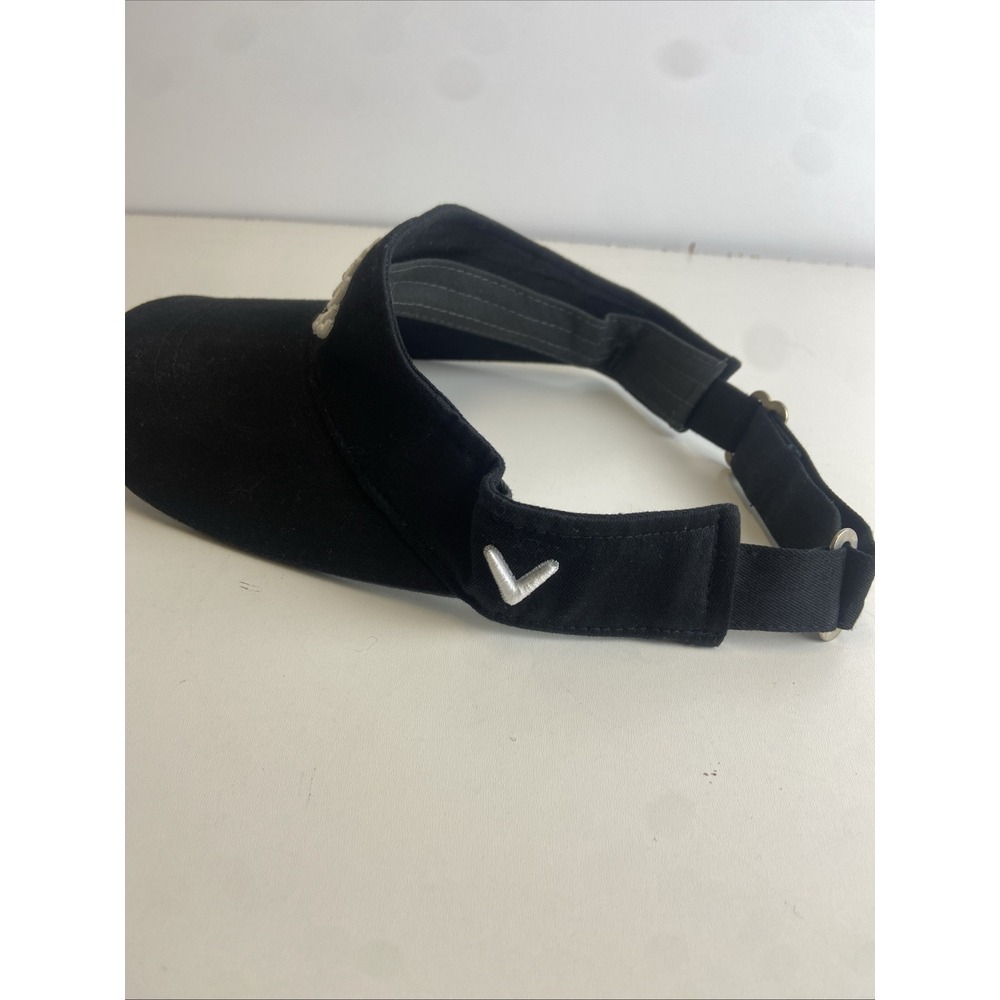 Vintage Callaway Golf Visor Dark adjustable La Mode Made In USA 2K - Picture 3 of 4